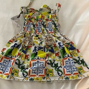 Italian lemon dress for toddler